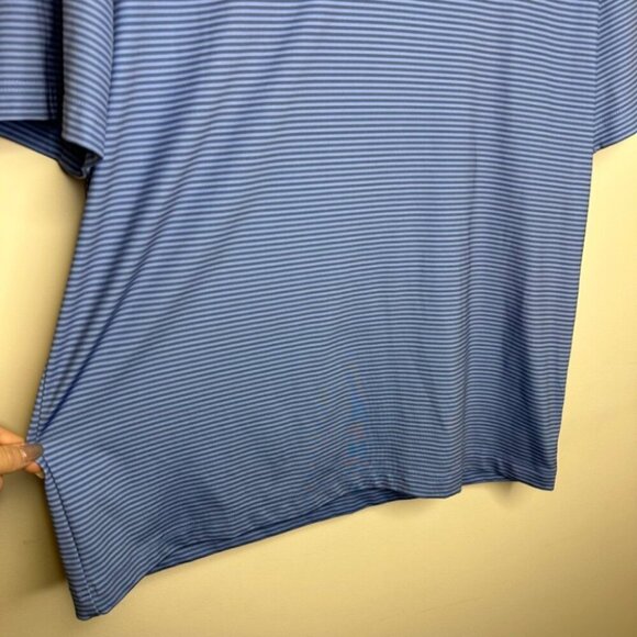 Rorie Whelan Golf Striped Performance Stretchy Polo Shirt - Size L - Picture 5 of 11